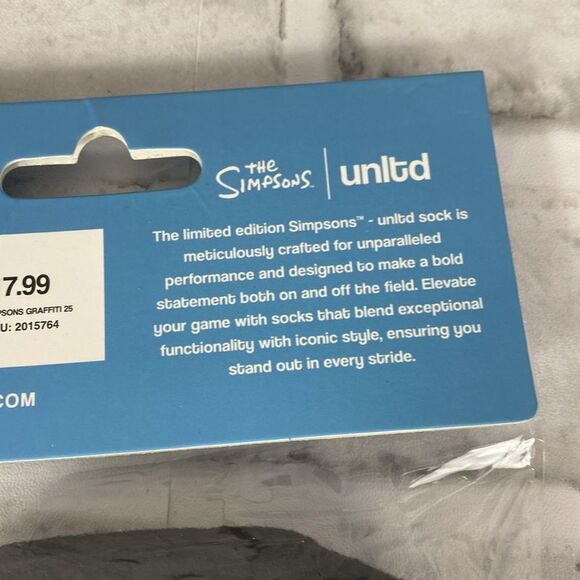 Lacrosse Unltd Limited Edition Simpsons Sock Youth Size 3-5 - Picture 6 of 6